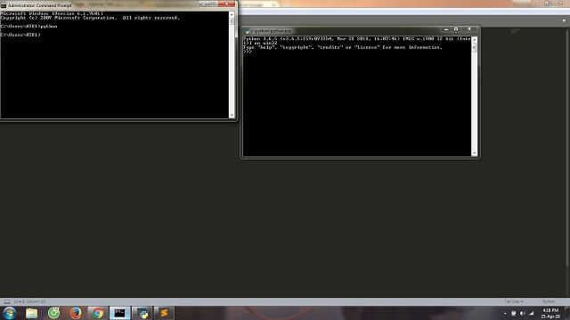 python' is not recognized as an internal or external command, operable program or batch file.